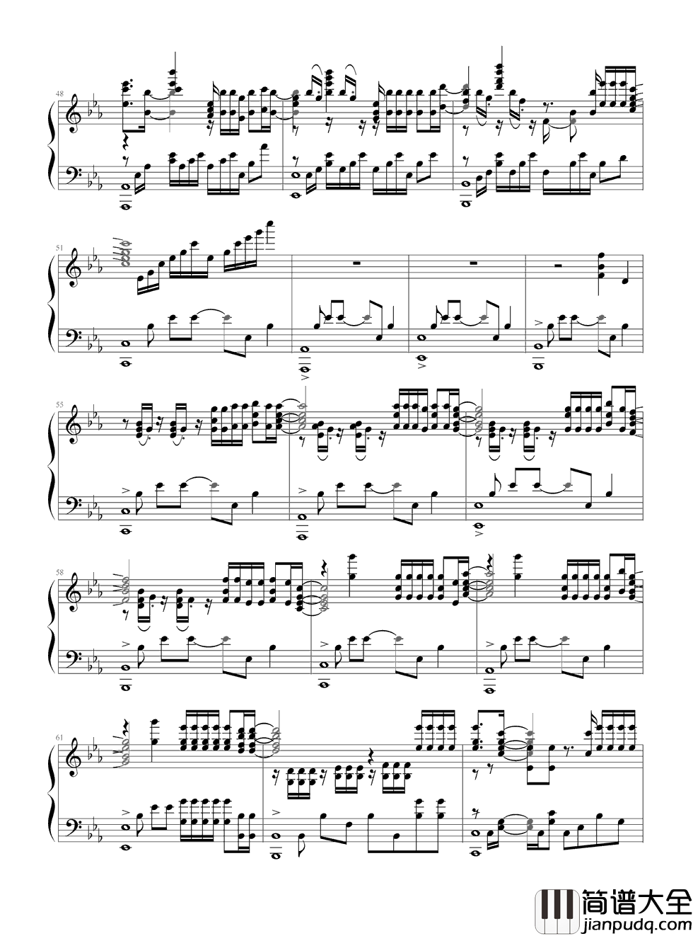 我的天空钢琴谱_南征北战_再见那个年少轻狂的时代