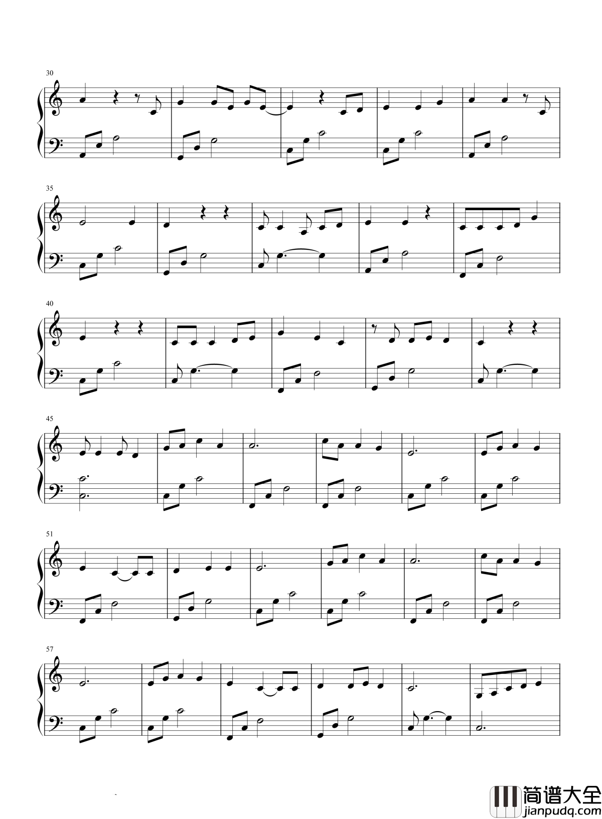 清白之年钢琴谱_朴树_追问无处躲藏，抵挡唯有泪光