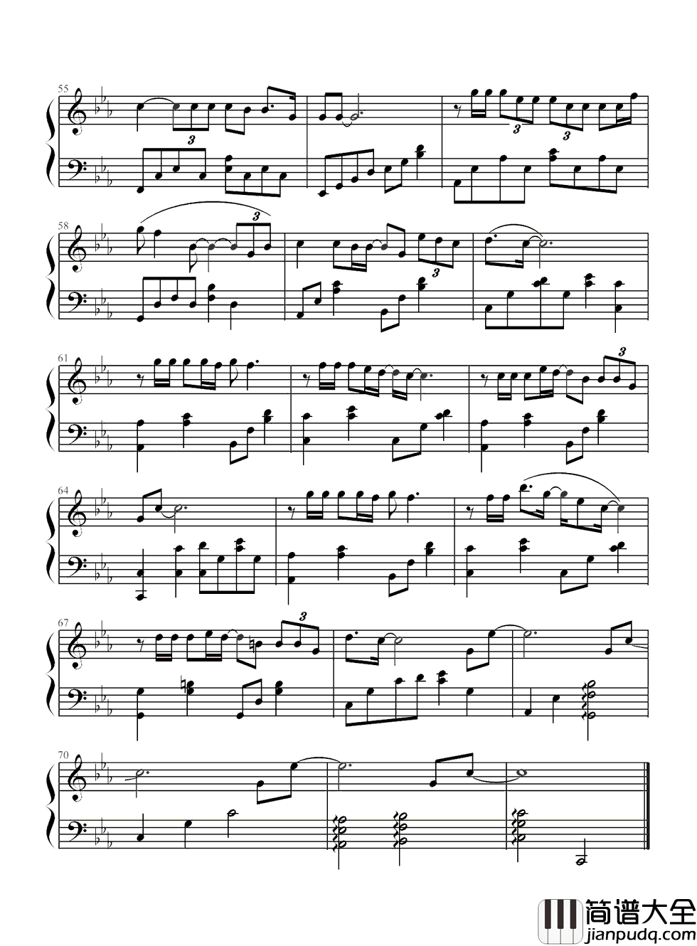 北京北京钢琴谱_汪峰_我在这里活着也在这儿死去