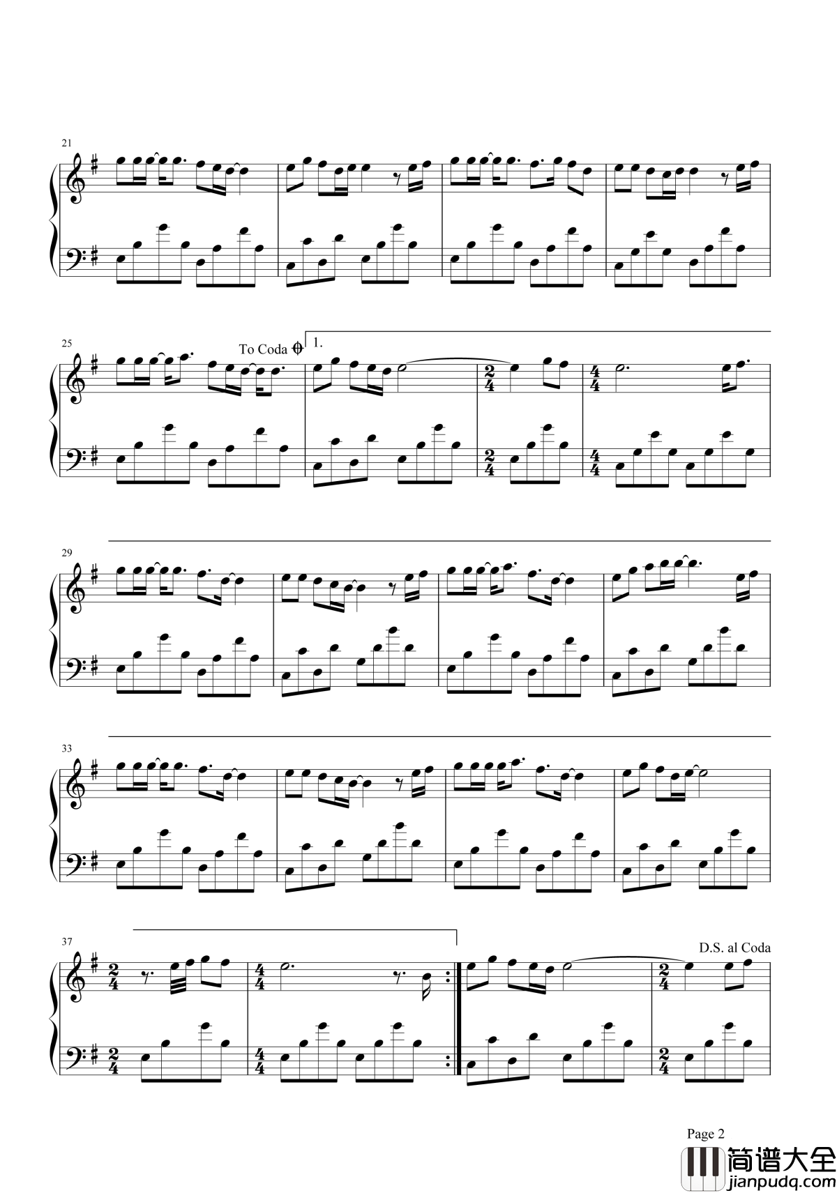 秋天不回来钢琴谱_王强_就让秋风带走我的思念