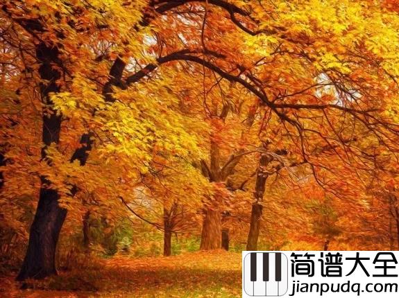 秋天不回来钢琴谱_王强_就让秋风带走我的思念