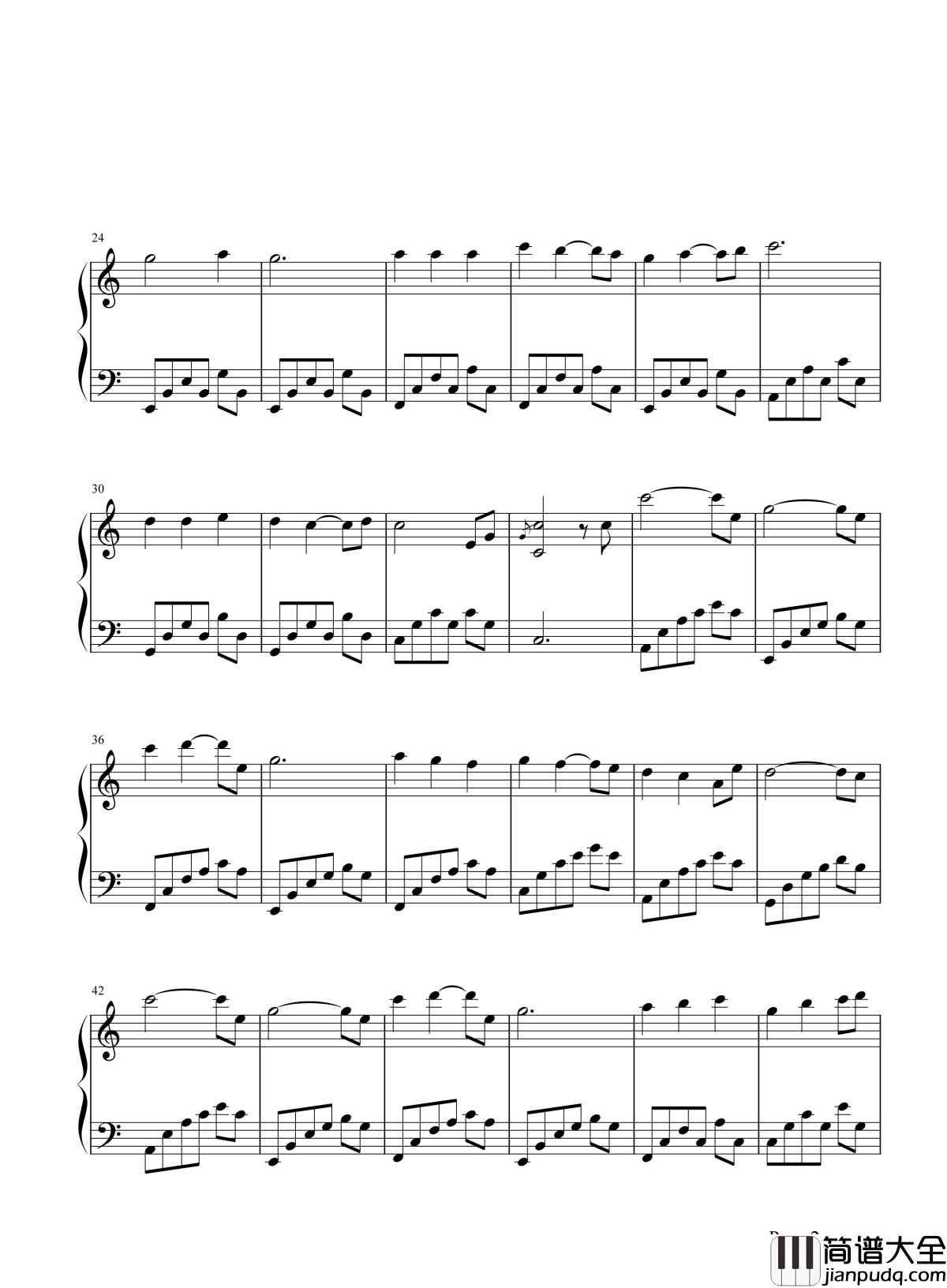 放心去飞钢琴谱_小虎队_带着梦想放心去飞勇敢去追