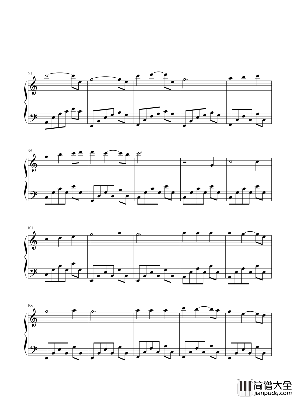 放心去飞钢琴谱_小虎队_带着梦想放心去飞勇敢去追