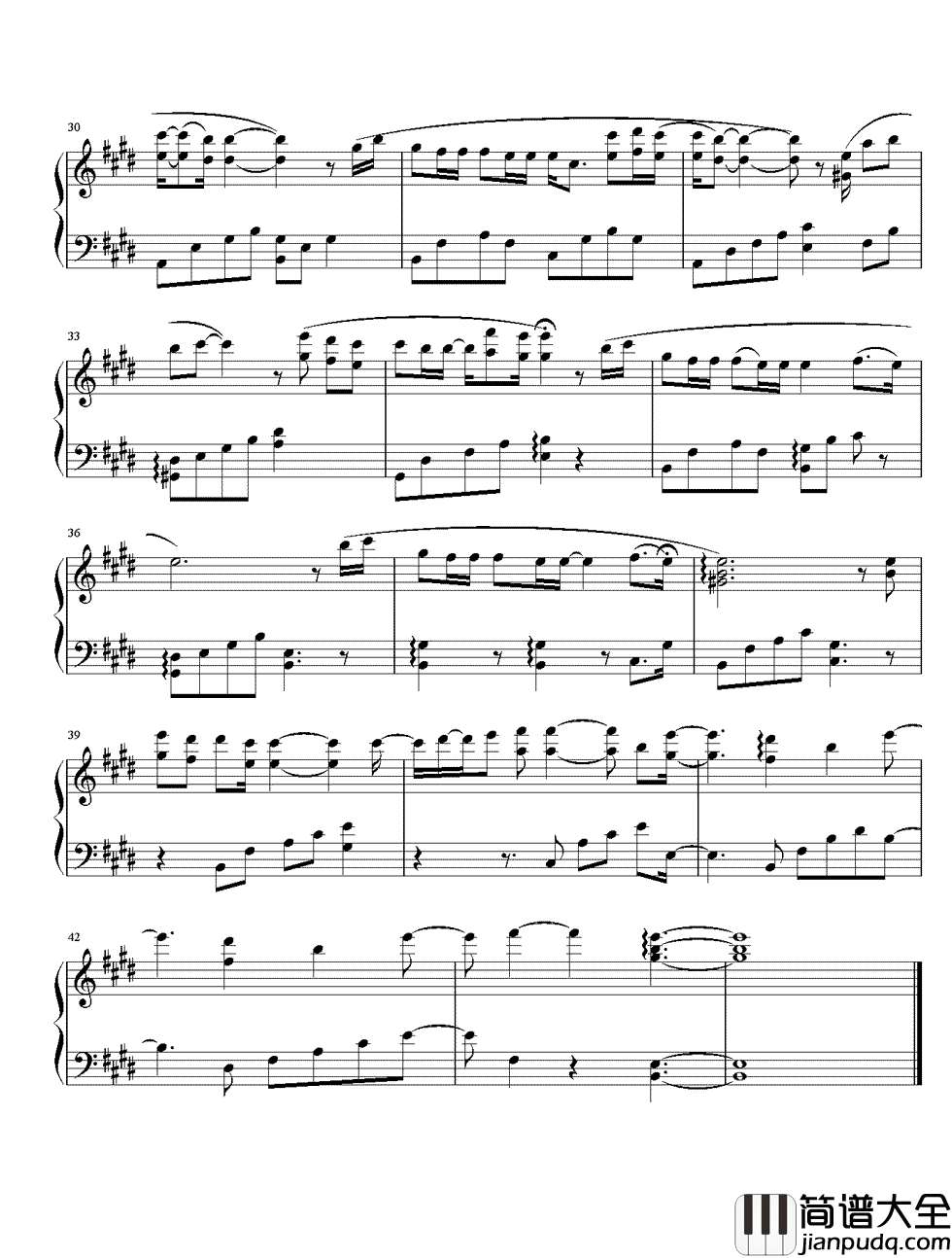 答应不爱你钢琴谱_郑中基|答应了你不再爱你_我却还没答应我自己