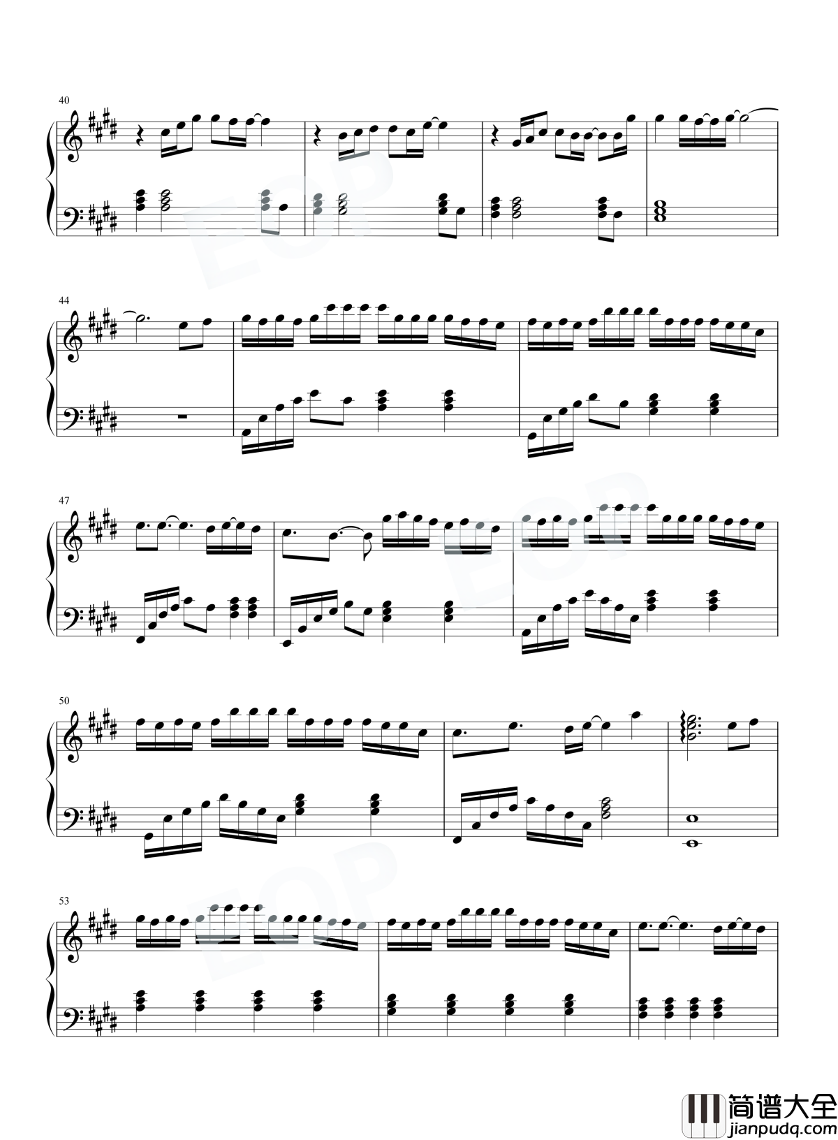 那个人钢琴谱_周延英_我恋上一座城,只因为一个人