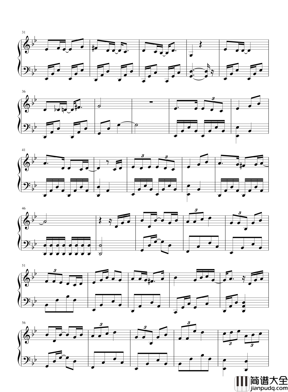 蝶恋花钢琴谱_邓紫棋_赐我一生跟一世厮守这天地