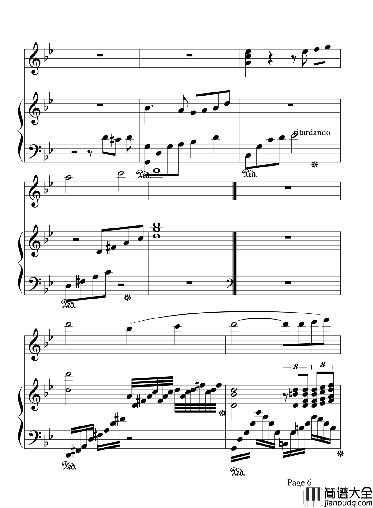 枯叶蝶钢琴谱_许艺娜_枯叶蝶一直没有保护色