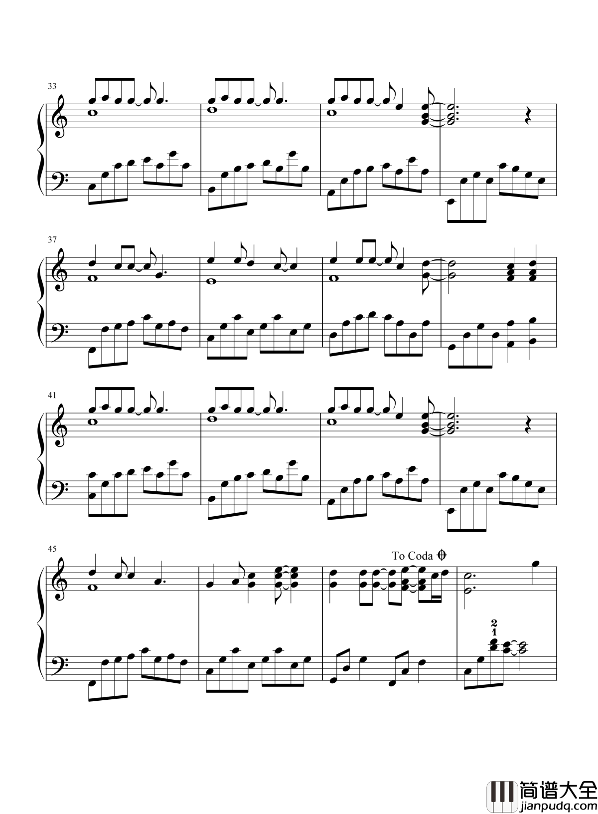 那些花儿钢琴谱_朴树_好在曾经拥有它们的春秋和冬夏