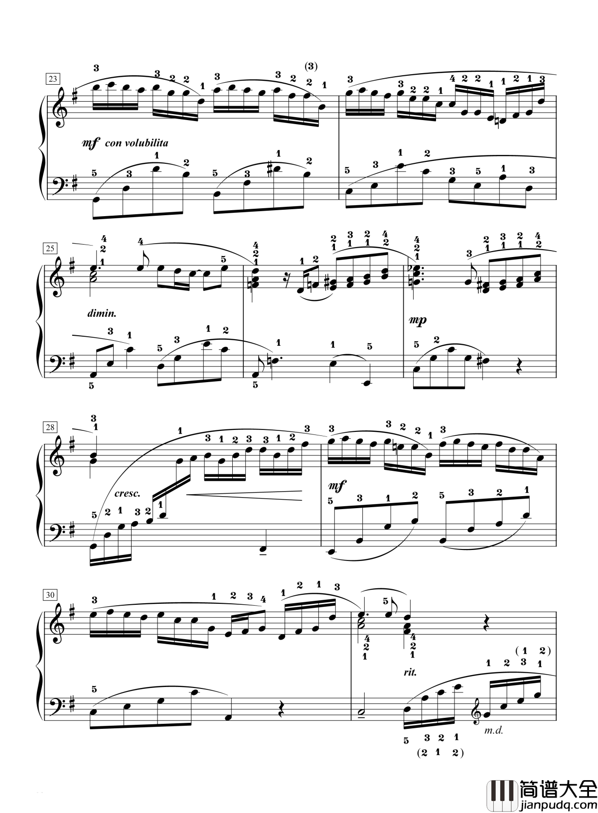 花火钢琴谱_梁咏琪_原来命运还有一些在我掌握之中