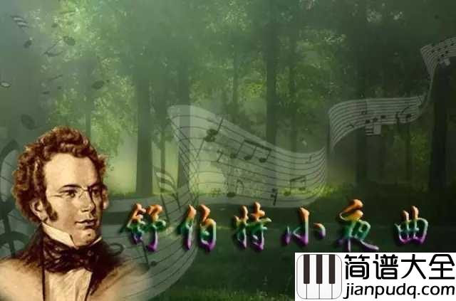 舒伯特小夜曲钢琴谱_天鹅将死的时候,会唱出最动人的歌