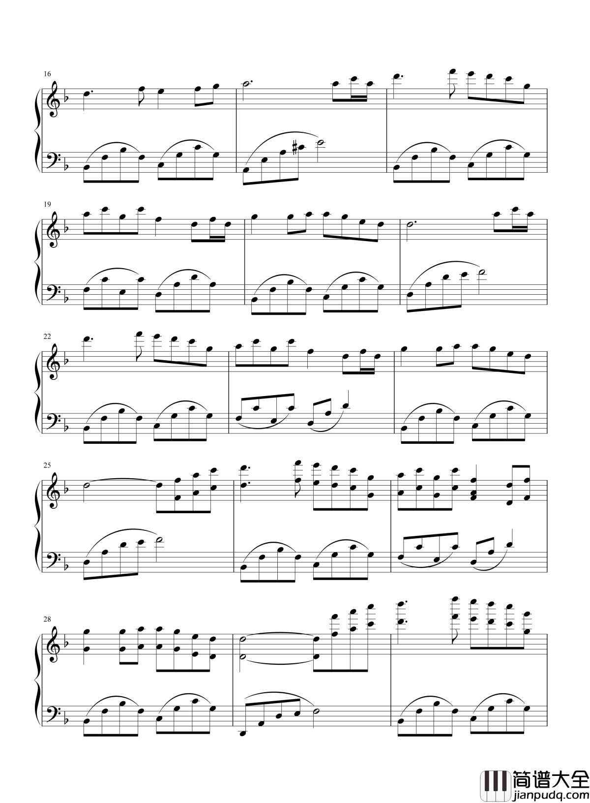 优美的小调钢琴谱_张宇桦|清澈的旋律如水般流淌