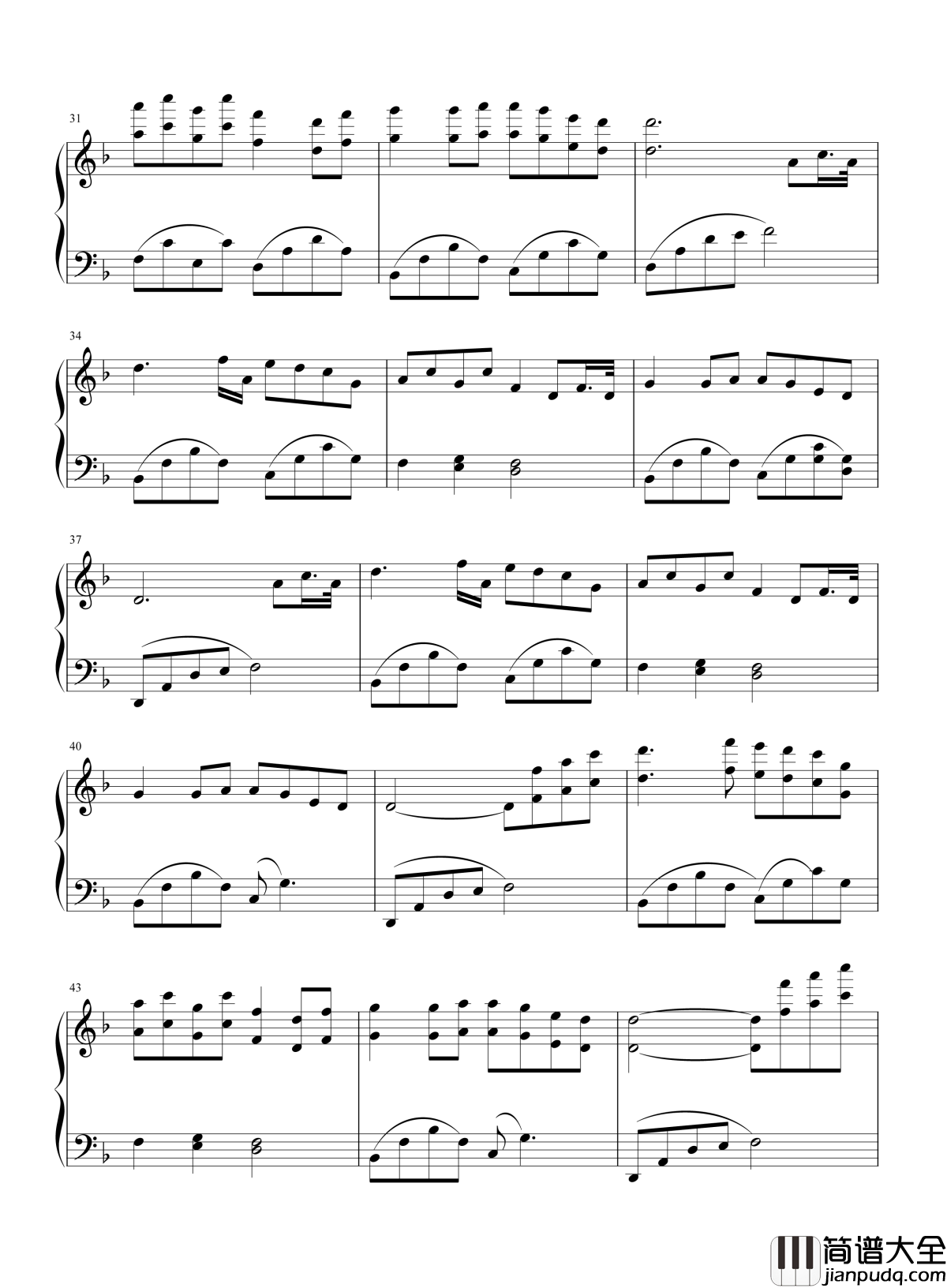 优美的小调钢琴谱_张宇桦|清澈的旋律如水般流淌