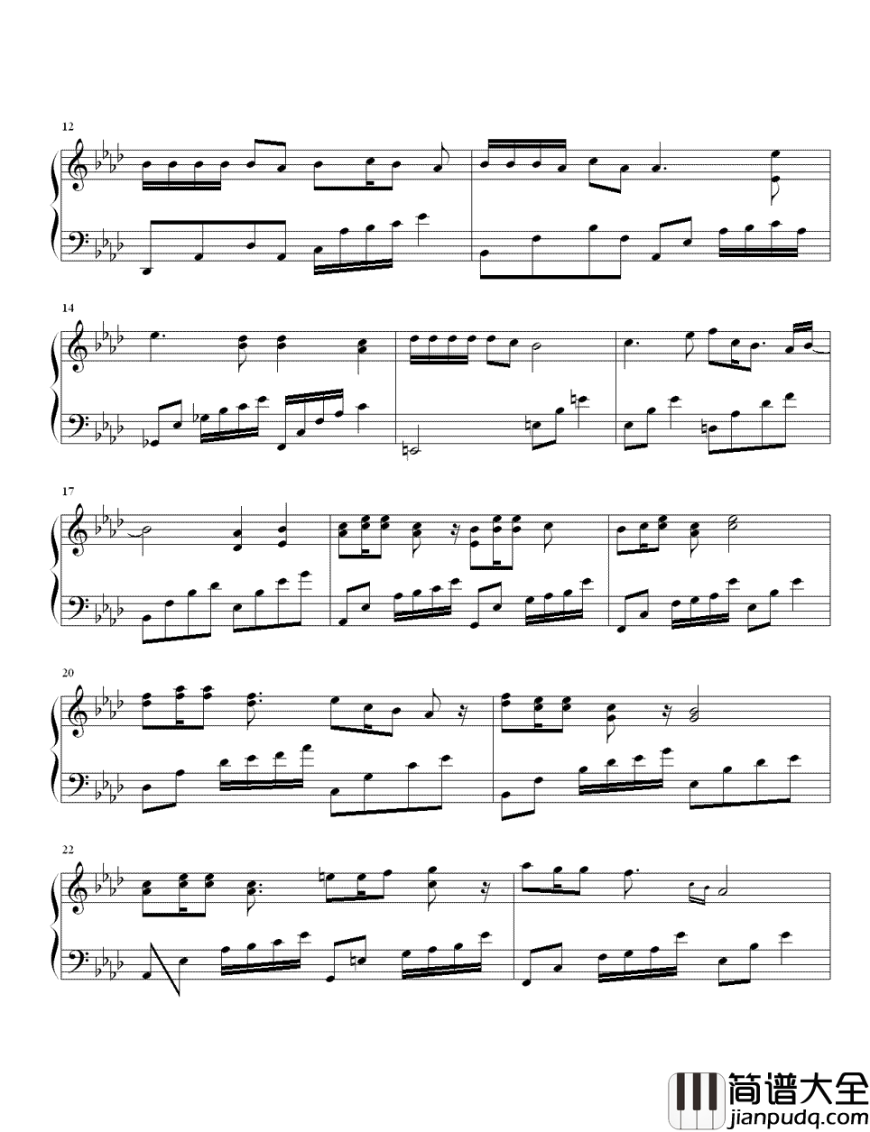 落叶归根钢琴谱_王力宏｜我的爱像落叶归根，家唯独在你身边