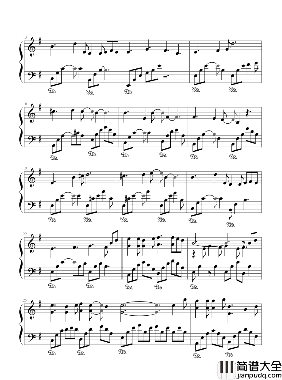 伊人如梦钢琴谱_霍尊_爱入心恨入骨