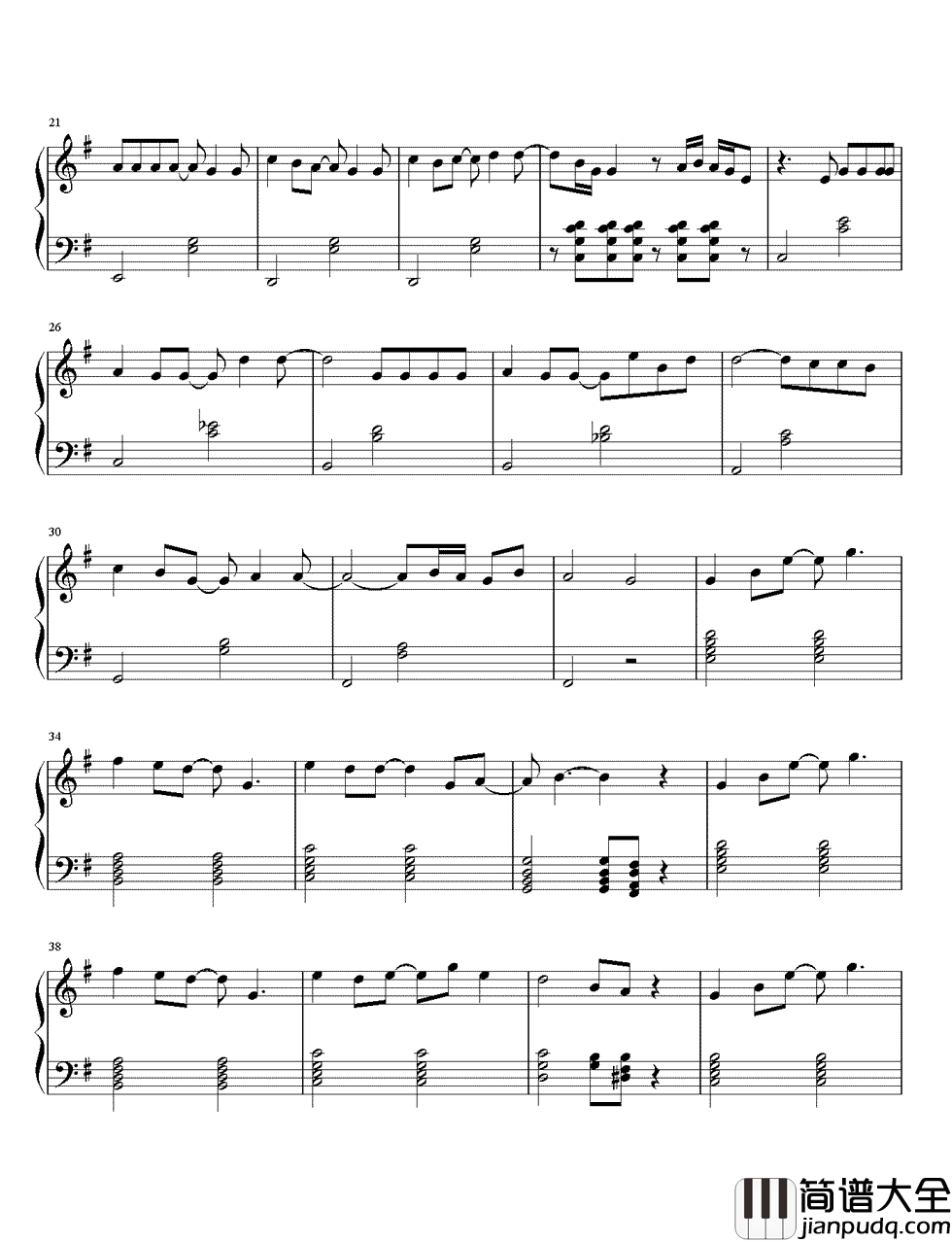 心跳钢琴谱__王力宏｜你是我悬在记忆中的美好