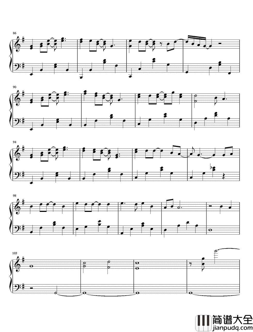 心跳钢琴谱__王力宏｜你是我悬在记忆中的美好