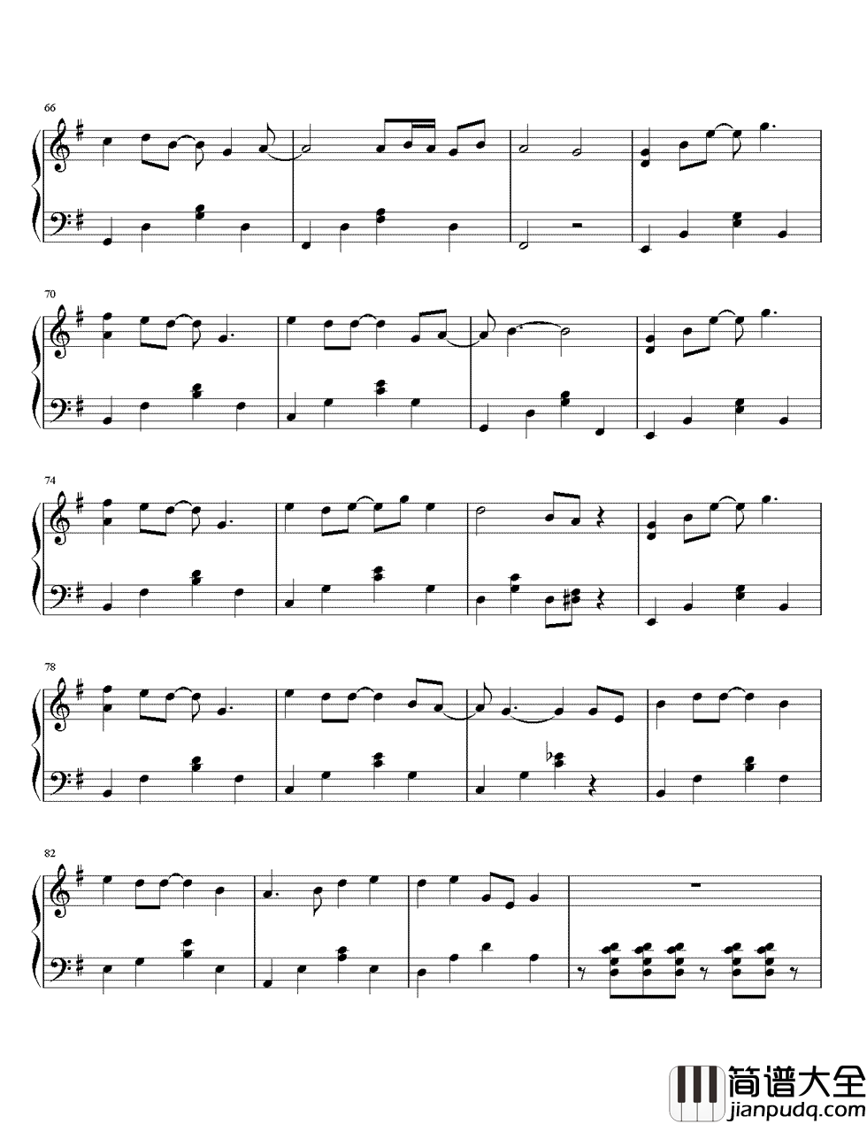 心跳钢琴谱__王力宏｜你是我悬在记忆中的美好