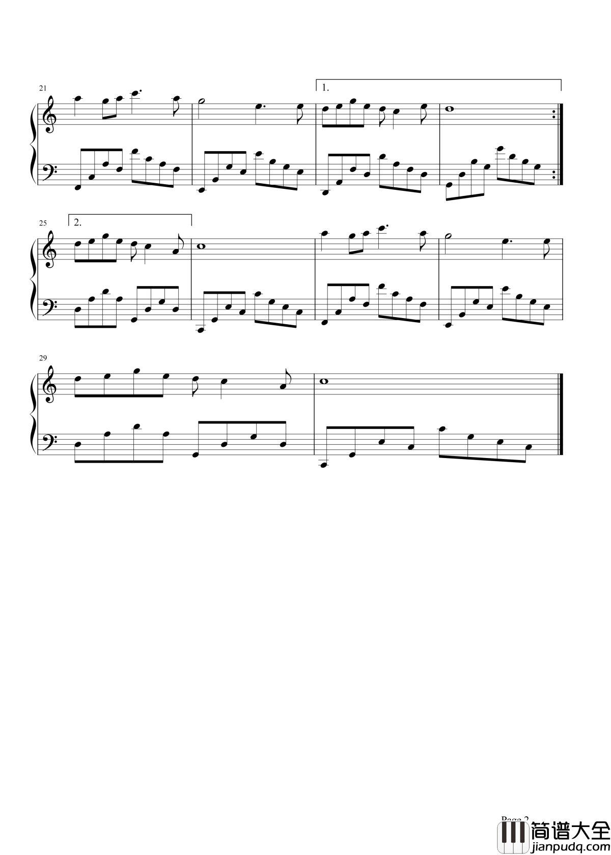 城里的月光钢琴谱_许美静_心若知道灵犀的方向_哪怕不能够朝夕相处