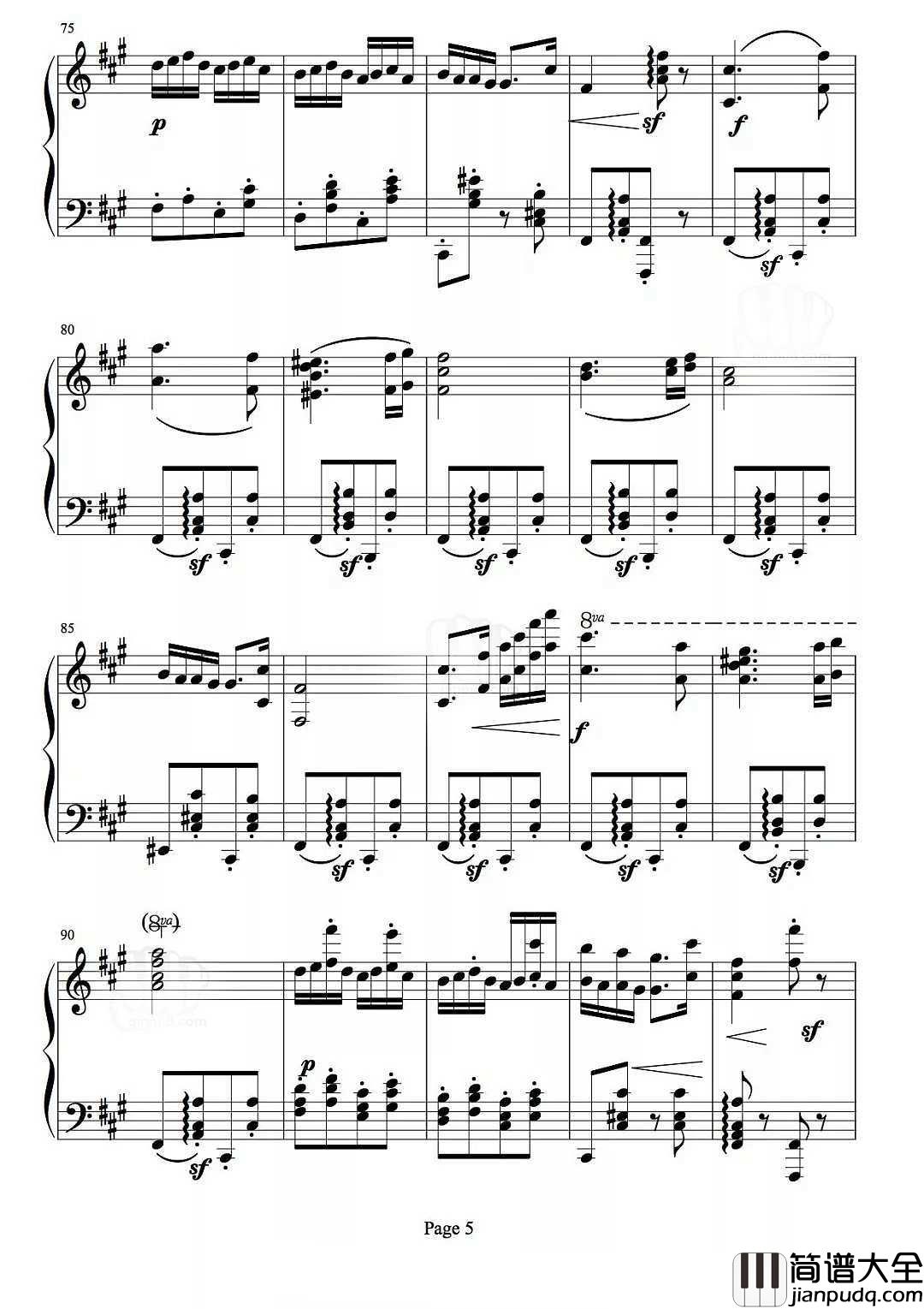 _匈牙利舞曲第五号|钢琴谱_矮油~好想有个人陪我一起四手联弹