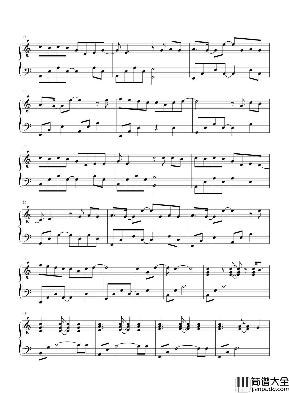 等我回家_钢琴谱_薛之谦_我们都未老,那就再爱一次吧