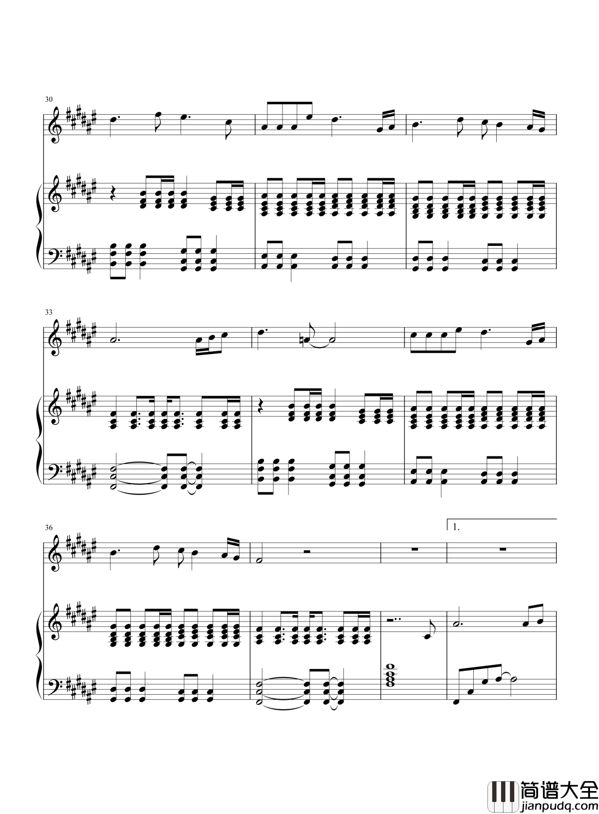 旅行钢琴谱_许巍_只为遇见更好的自己