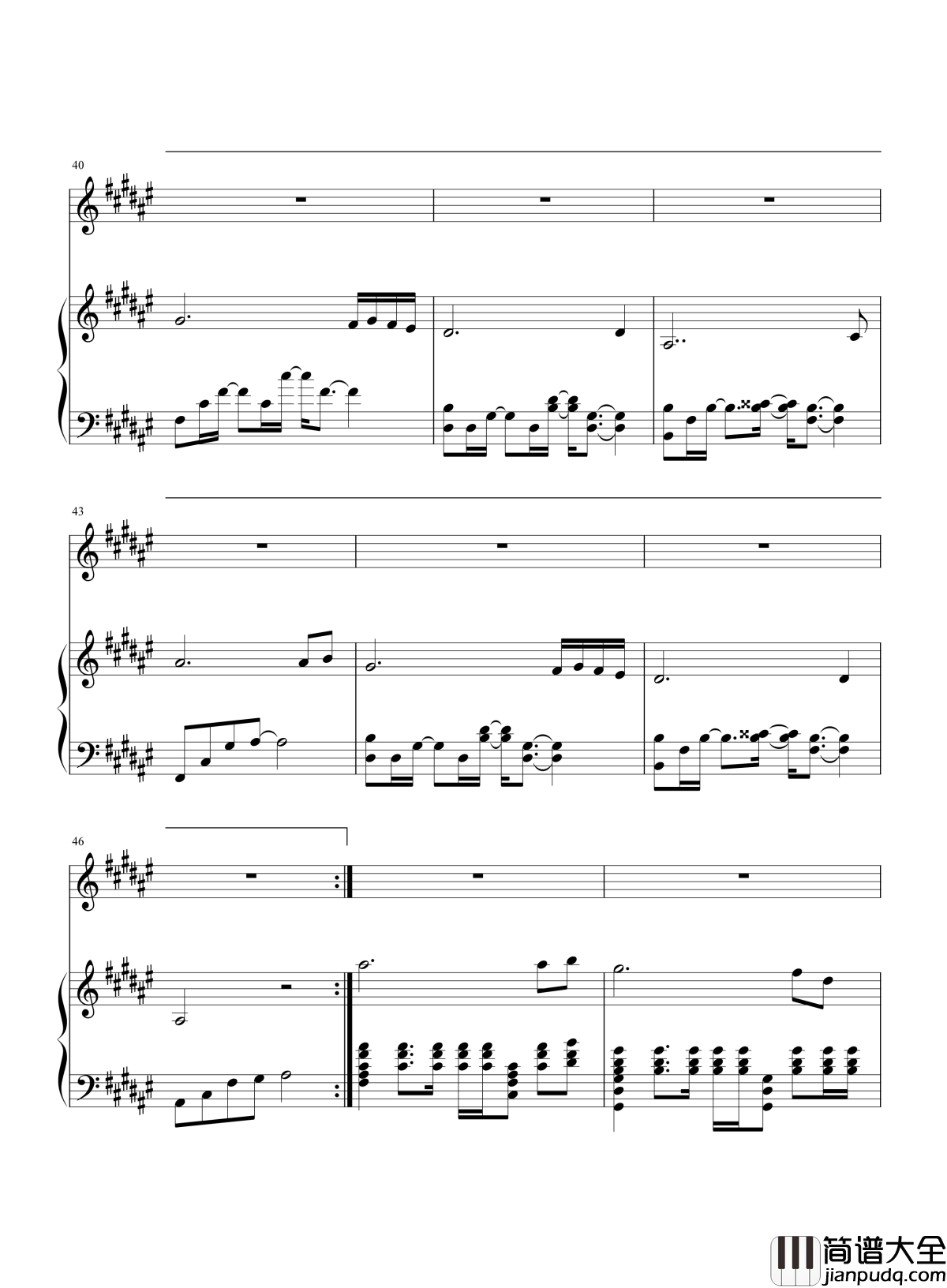 旅行钢琴谱_许巍_只为遇见更好的自己