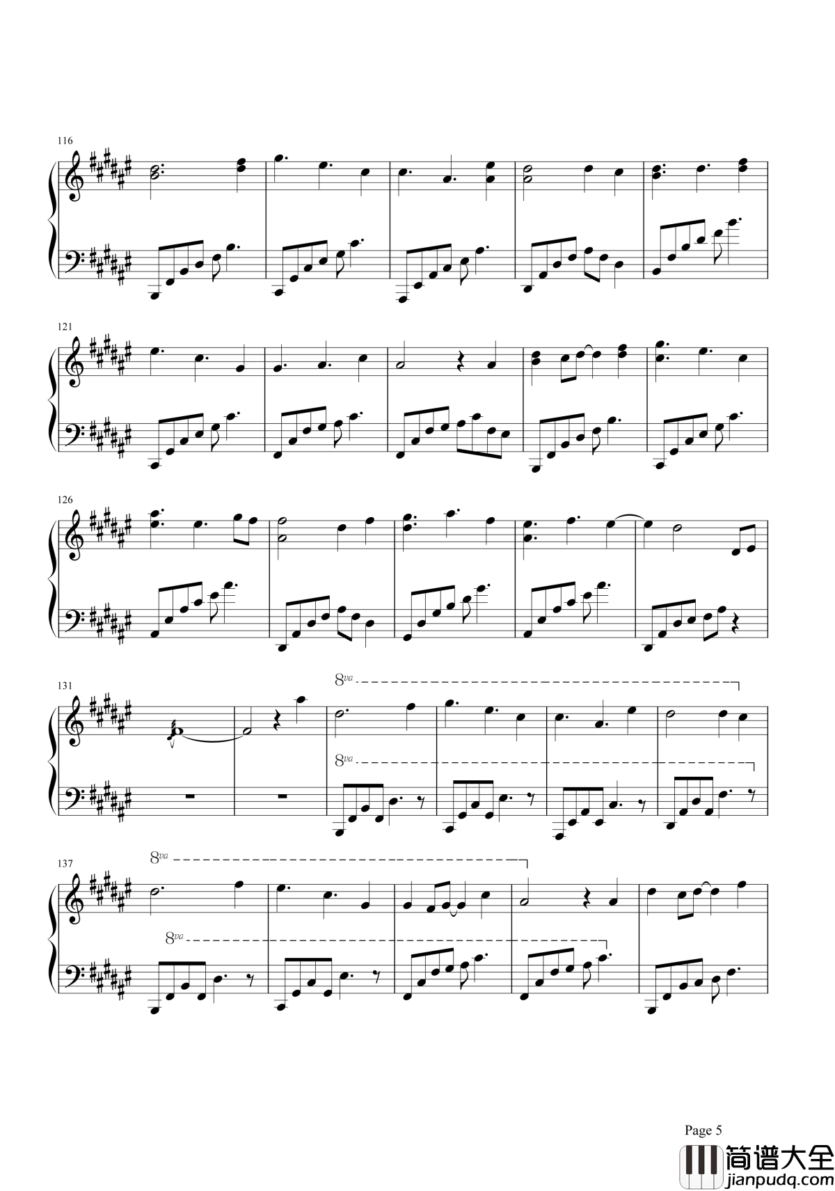 上邪钢琴谱_小曲儿_你嫁衣如火灼伤了天涯