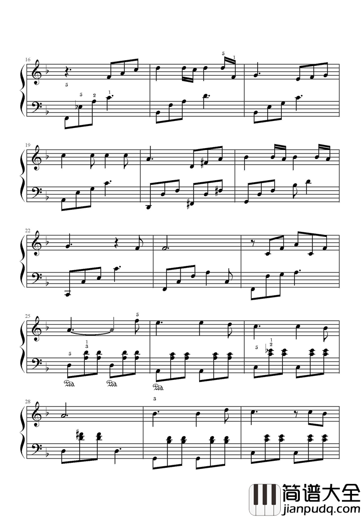 我们不是说好了吗钢琴谱_彭于晏_白百合_一起走过冬雪初夏_为何现在只剩我在期盼