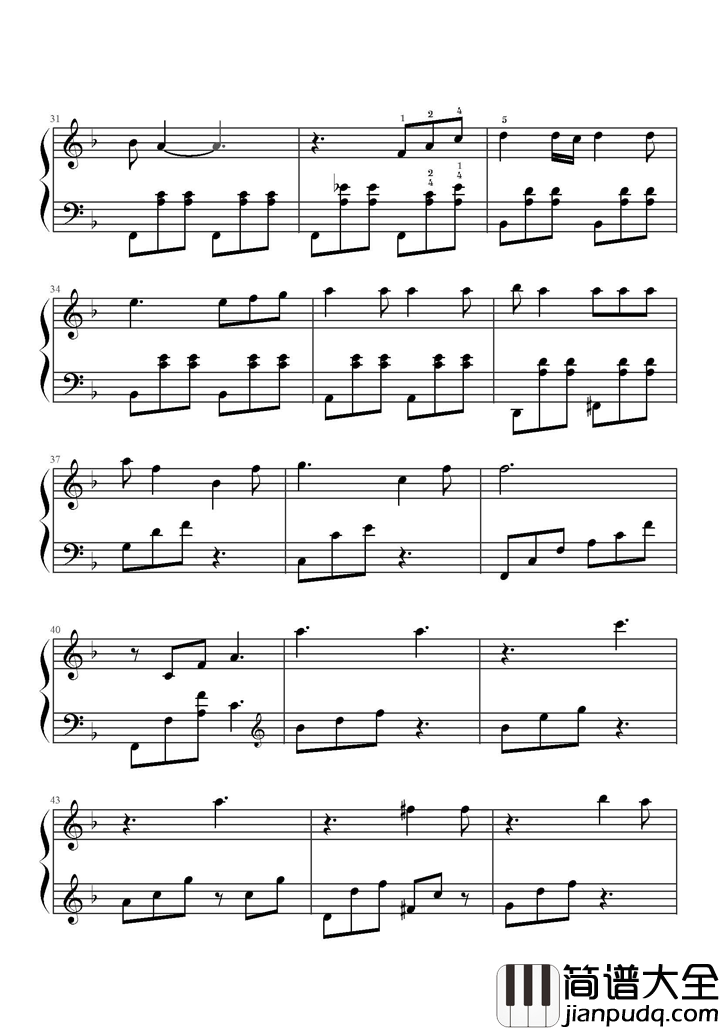 我们不是说好了吗钢琴谱_彭于晏_白百合_一起走过冬雪初夏_为何现在只剩我在期盼