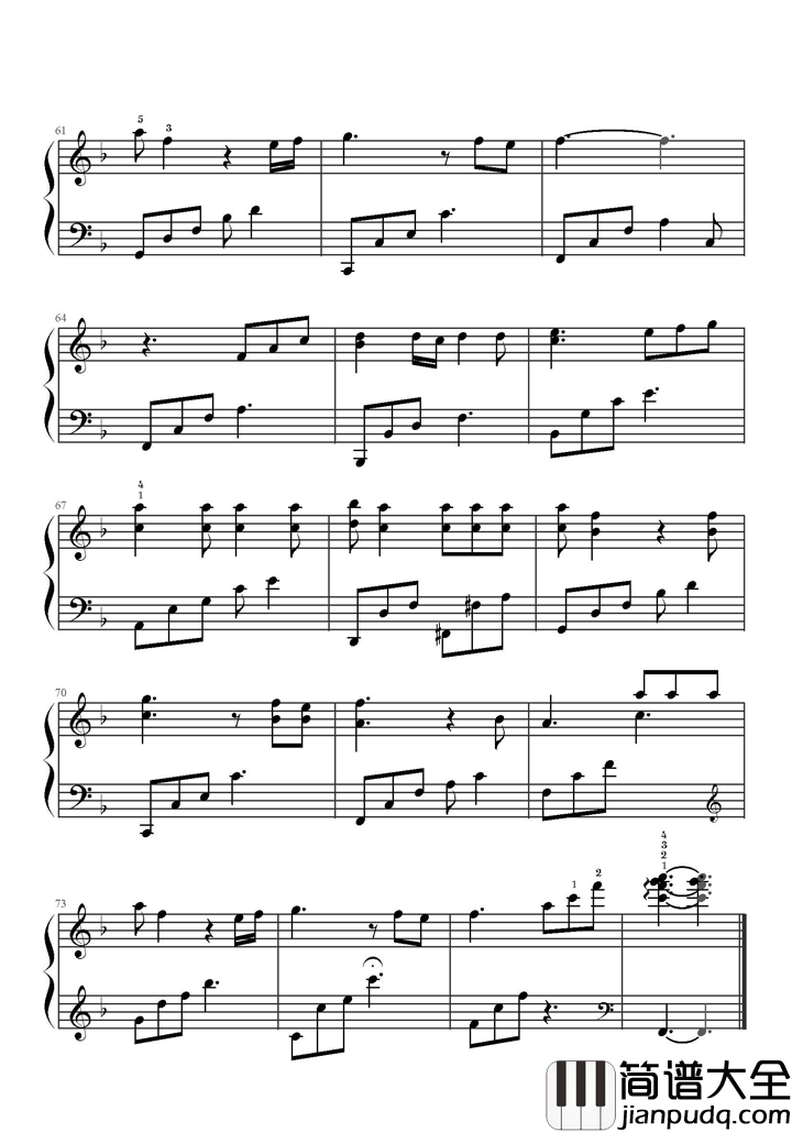 我们不是说好了吗钢琴谱_彭于晏_白百合_一起走过冬雪初夏_为何现在只剩我在期盼