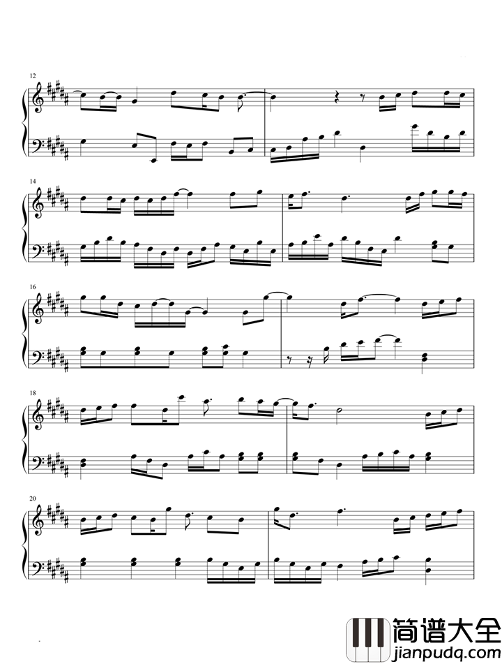 别惹我哭钢琴谱_郭静_我的无动于衷_冷漠的隐隐作痛