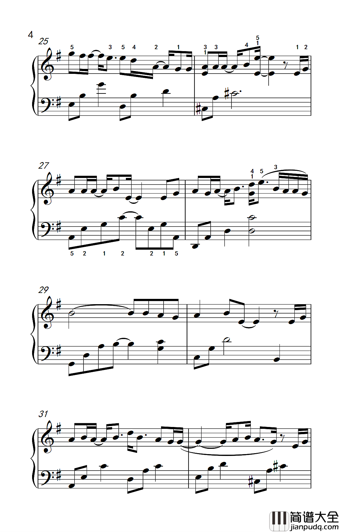 如果没有你钢琴谱_莫文蔚_“你是否也像我一样在想你”