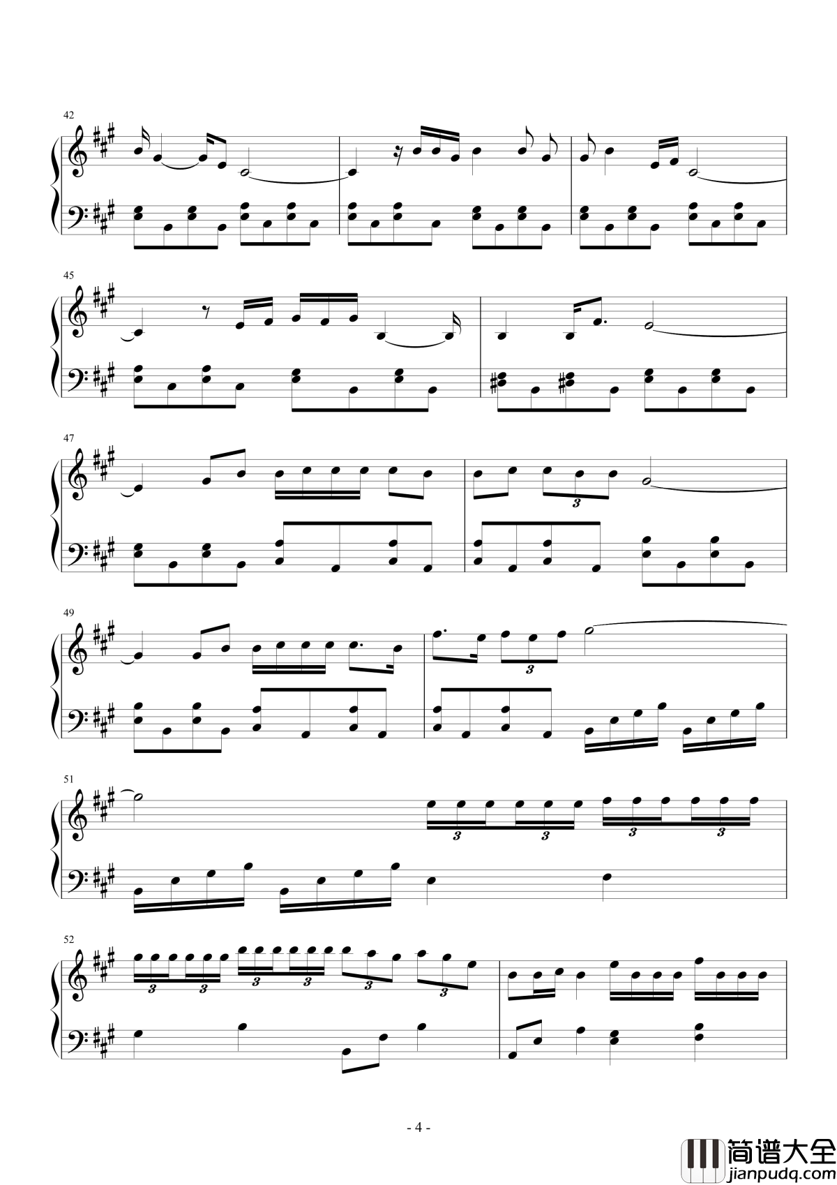 春风十里钢琴谱_鹿先森乐队_所有的春意不如东湖樱色无际和你