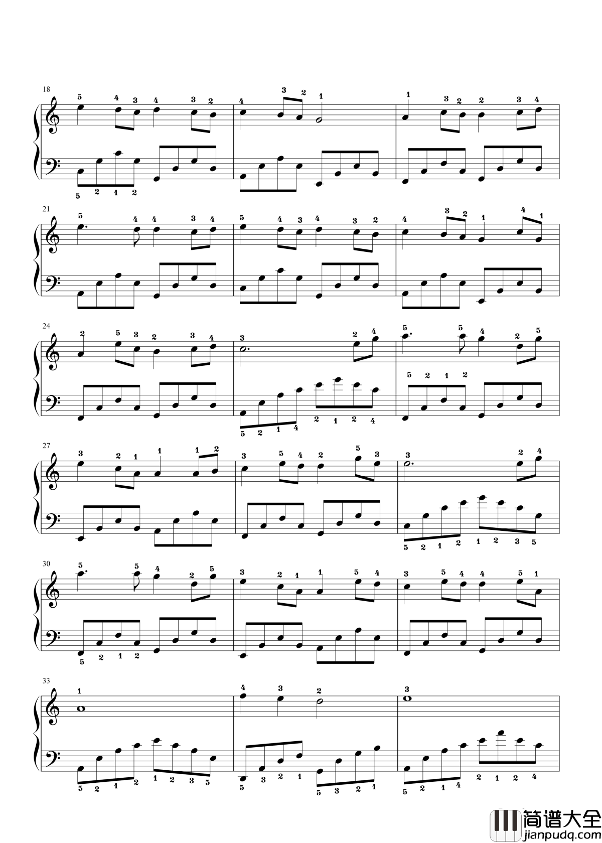 星月神话钢琴谱_金莎_我一生最美好的场景就是遇见你