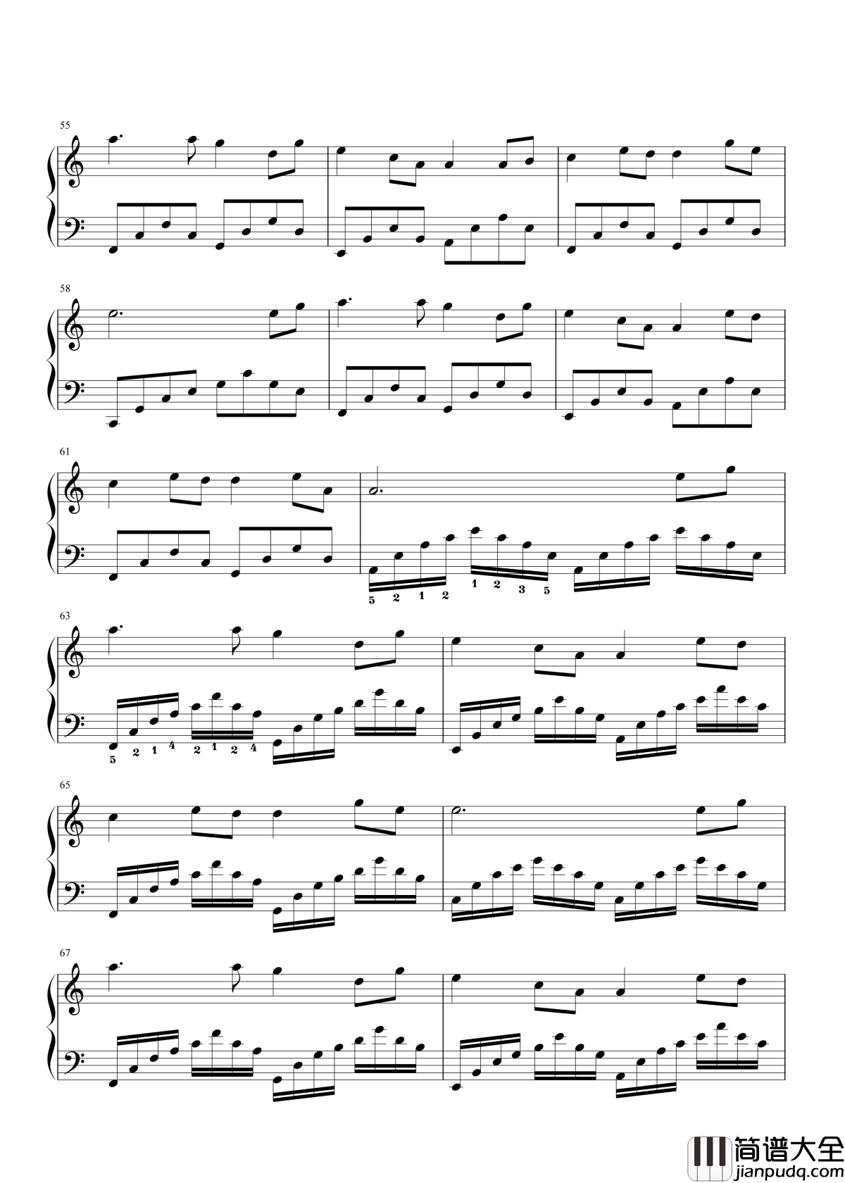 星月神话钢琴谱_金莎_我一生最美好的场景就是遇见你