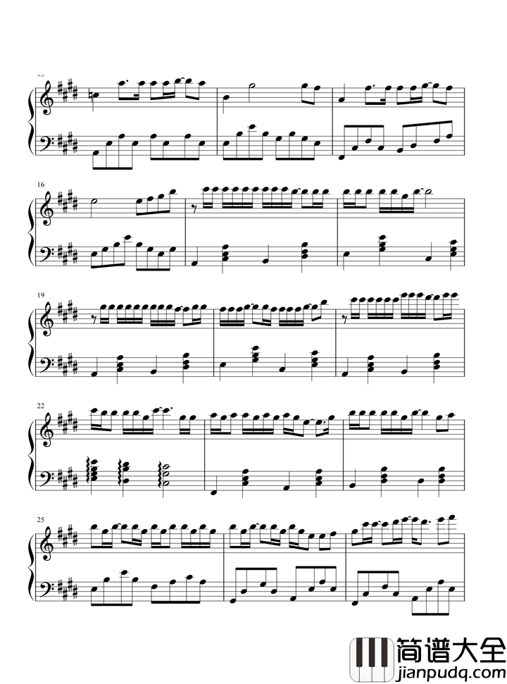 最佳损友钢琴谱_陈奕迅_我们总是一路向前,又一路走散