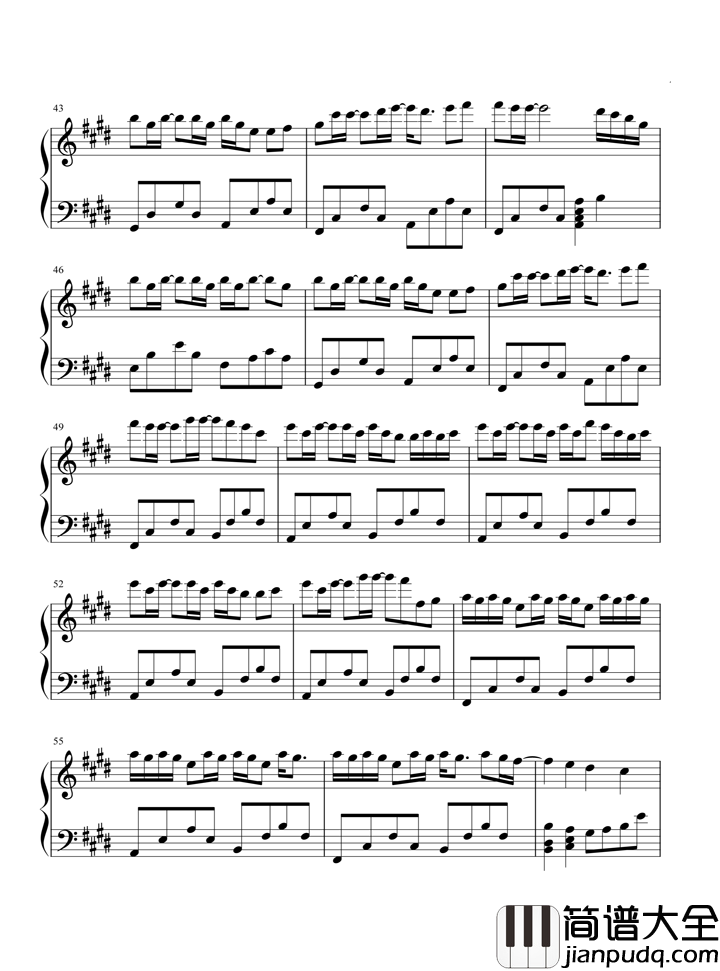 最佳损友钢琴谱_陈奕迅_我们总是一路向前,又一路走散