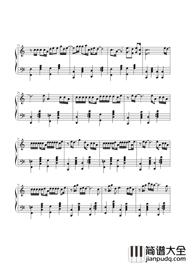 无与伦比的美丽钢琴谱_苏打绿_你形容我是这世界上无与伦比的美丽