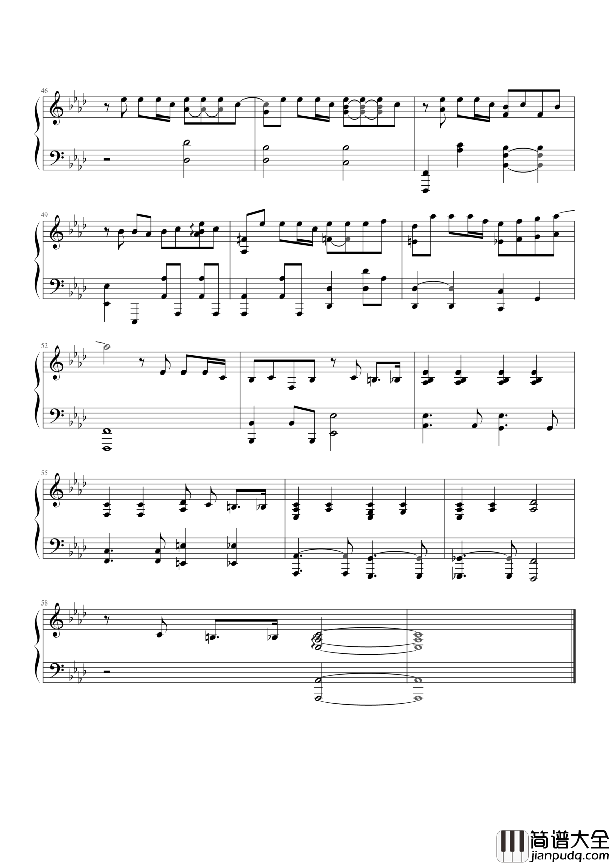 戒烟钢琴谱_李荣浩_戒了烟染上悲伤,我也不想,谁也不想