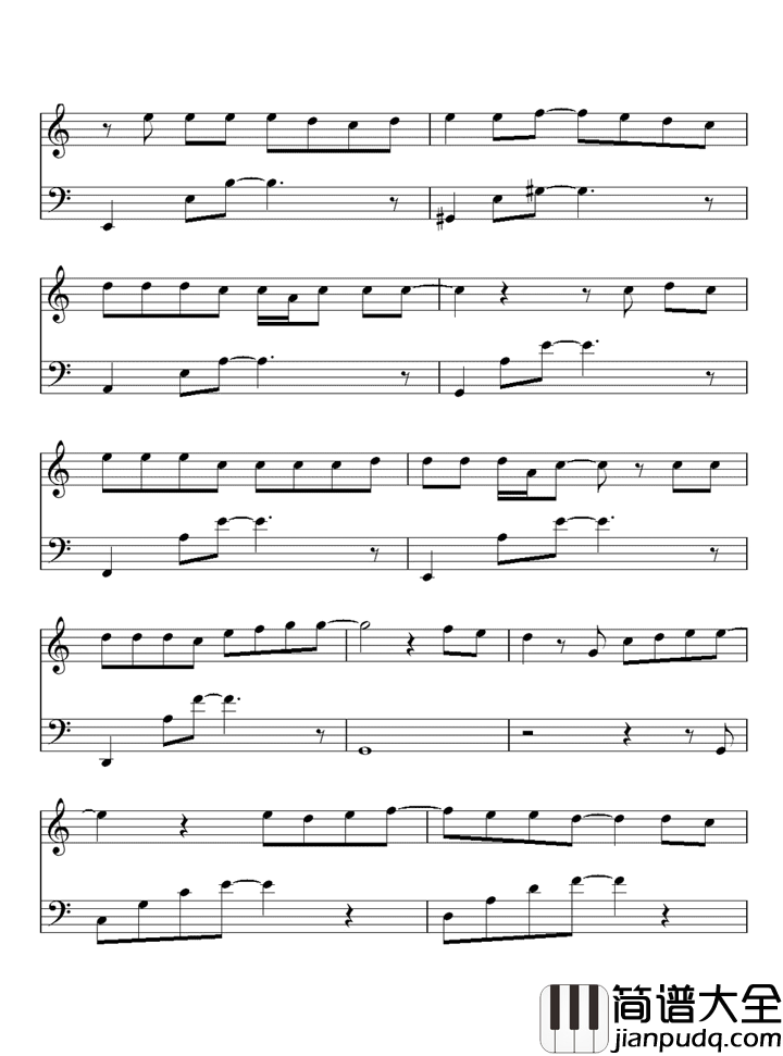 回到过去钢琴谱_周杰伦_想看你看的世界_想在你梦的画面