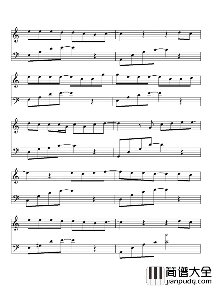 回到过去钢琴谱_周杰伦_想看你看的世界_想在你梦的画面