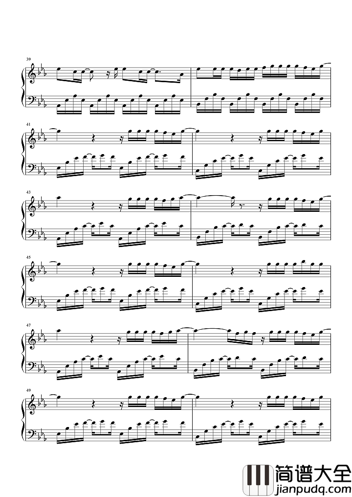 遇见你钢琴谱_牛奶咖啡_就这样遇见了你_多么像个奇迹