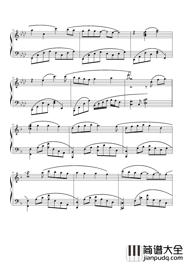 那年夏天宁静的海钢琴谱_王心凌_太幸福到不需要距离