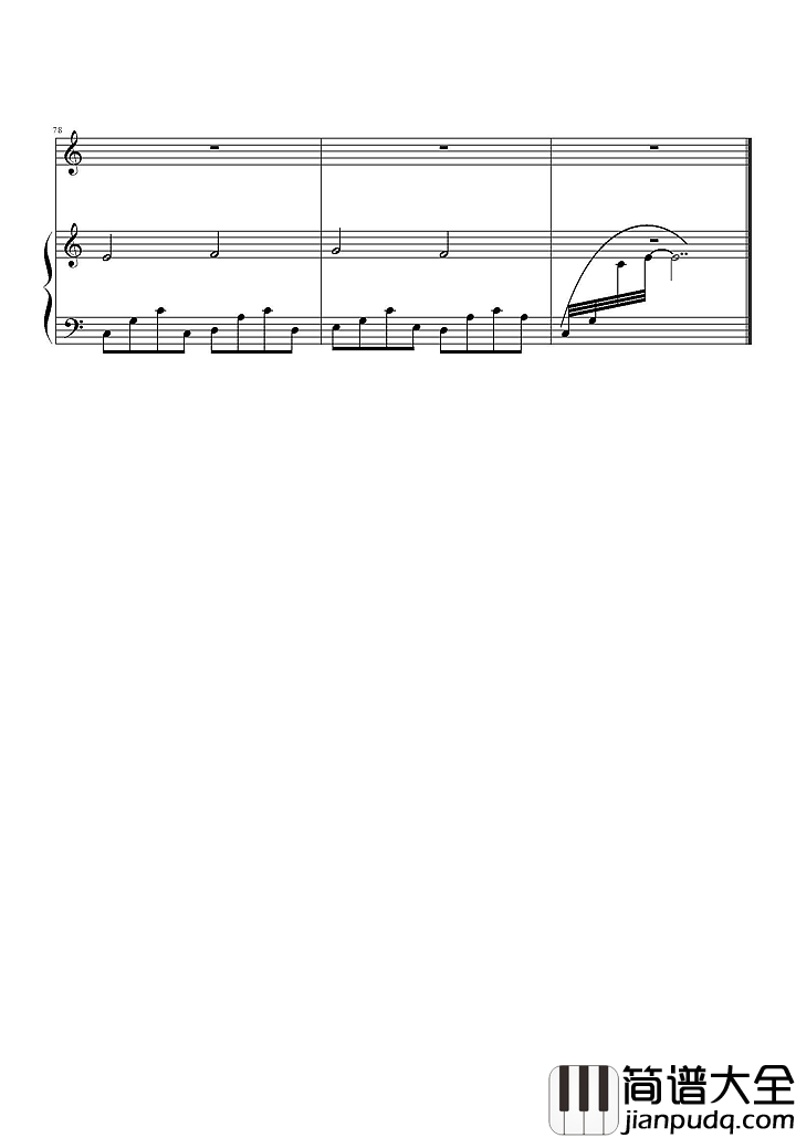 彩虹钢琴谱_周杰伦_看不见你的笑_我怎么睡得着