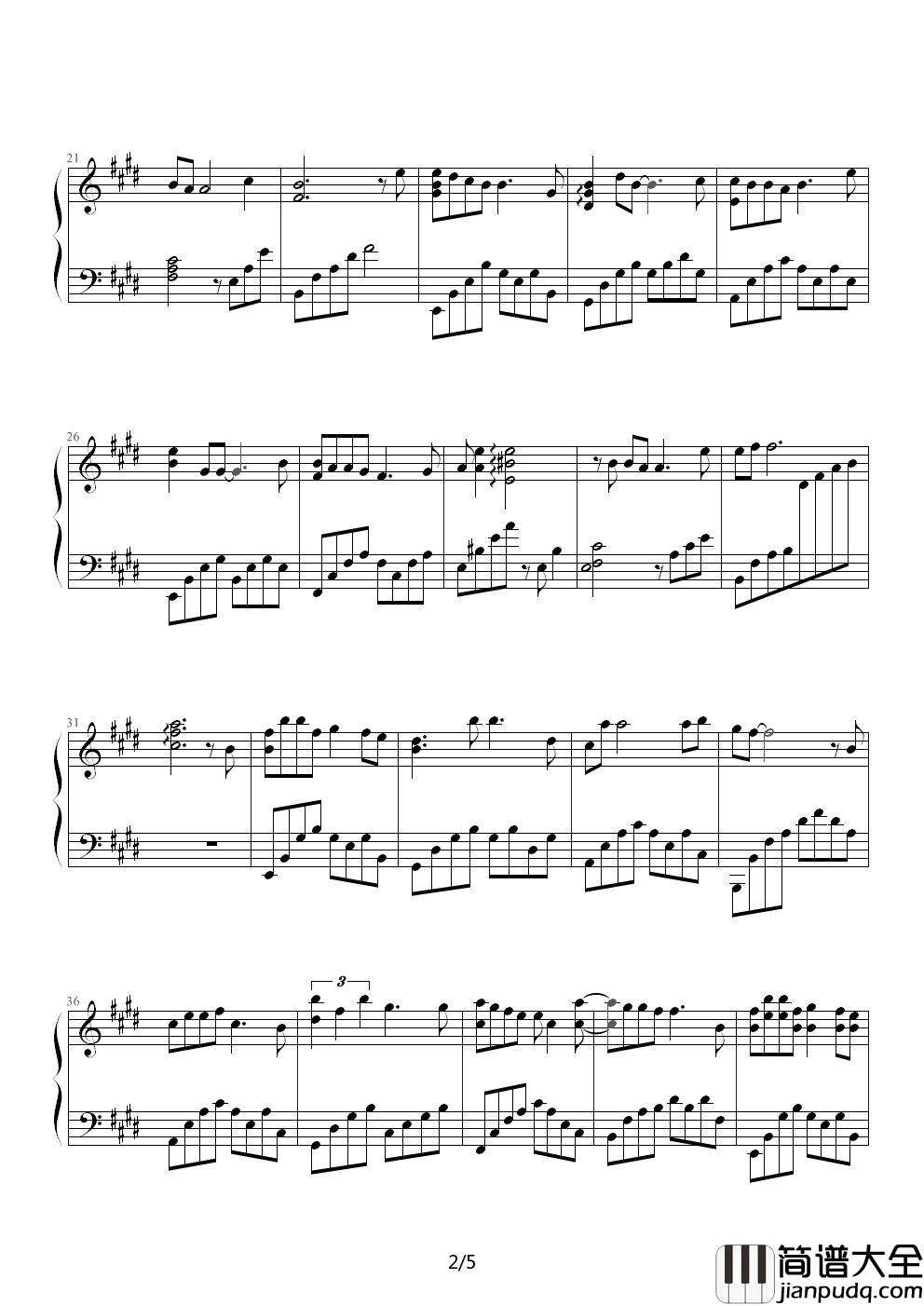 爱如空气钢琴谱_孙俪_不懂珍惜思念会过期