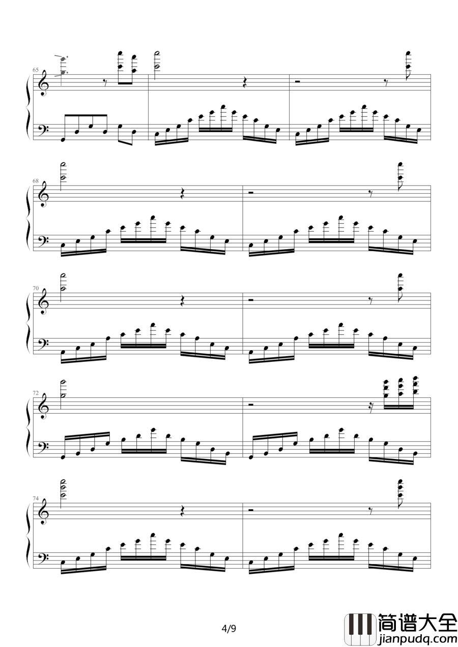 春天里钢琴谱_汪峰_人生之路蜿蜒曲折,多想在春天的气息下享受片刻的闲暇