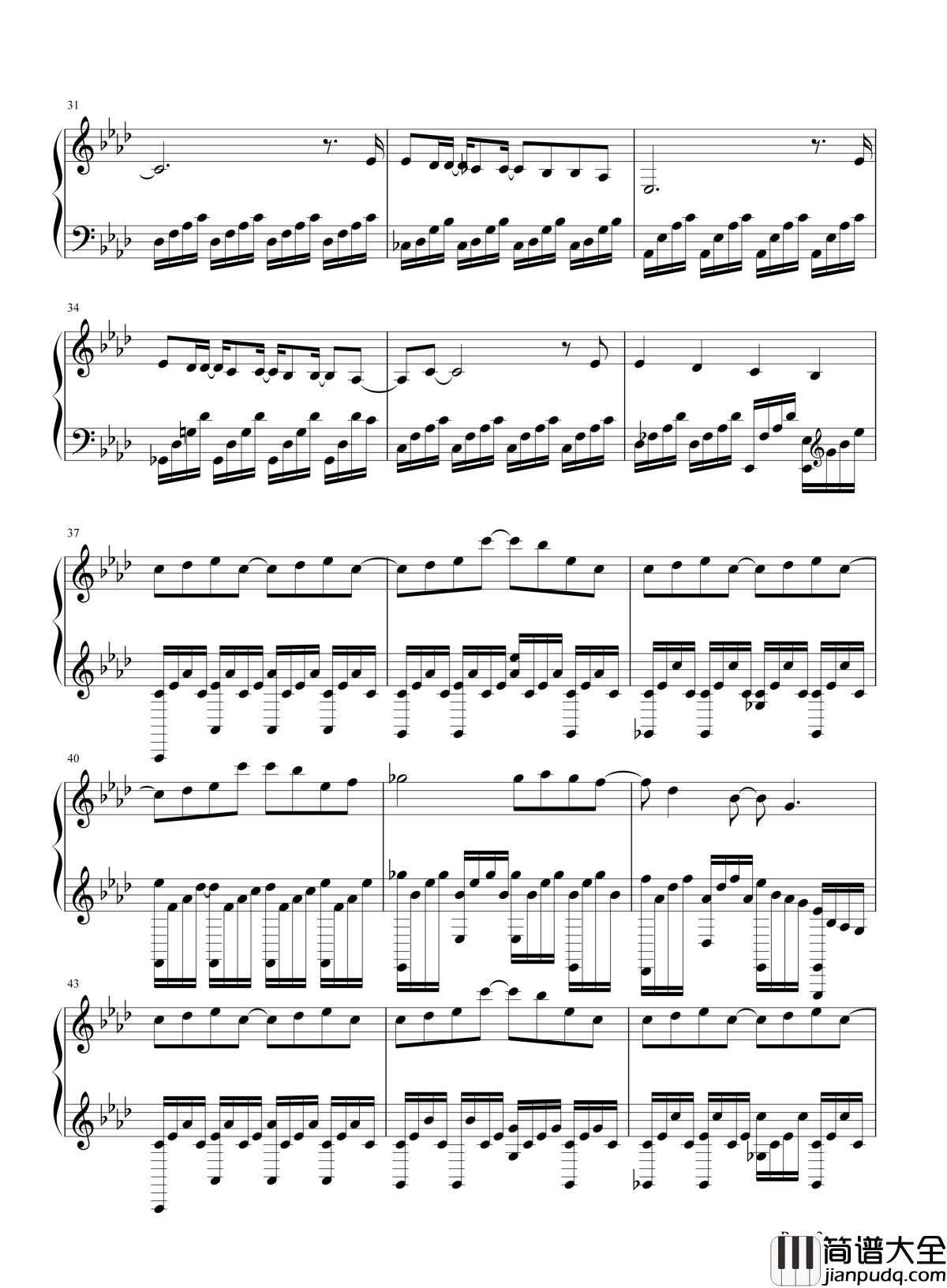 摩天大楼钢琴谱__薛之谦|摩天大楼_太稀有_人人高贵富有