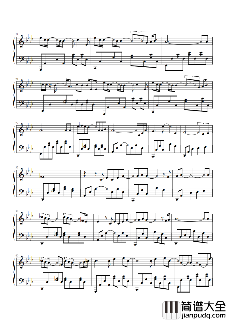 骆驼钢琴谱_薛之谦_多少人害怕孤独