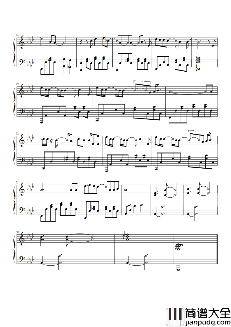 骆驼钢琴谱_薛之谦_多少人害怕孤独