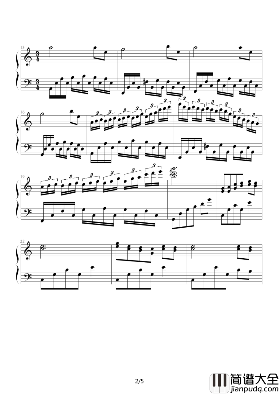 渡情钢琴谱_高胜美_千年缠绵,有情人终成眷属